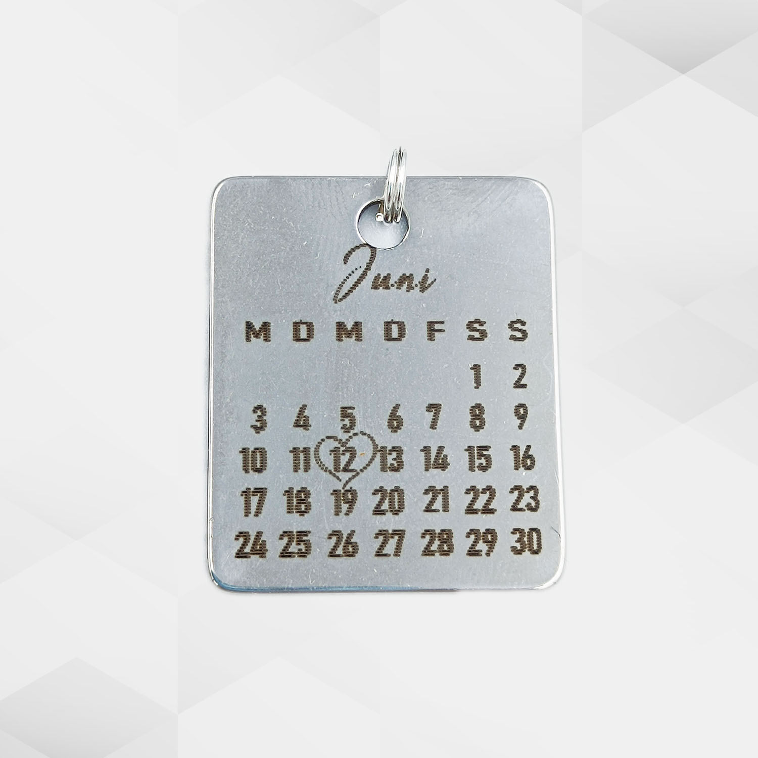 Edelstahl-Anhänger Kalender